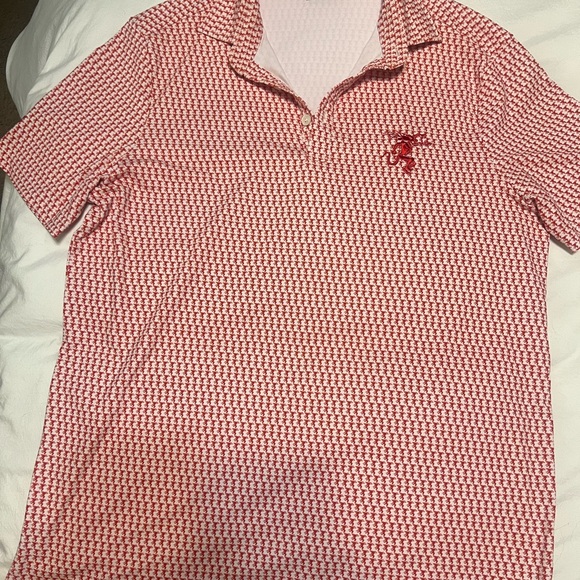 Men's Fireball Whiskey Patterned Polo Shirt - Picture 2 of 3